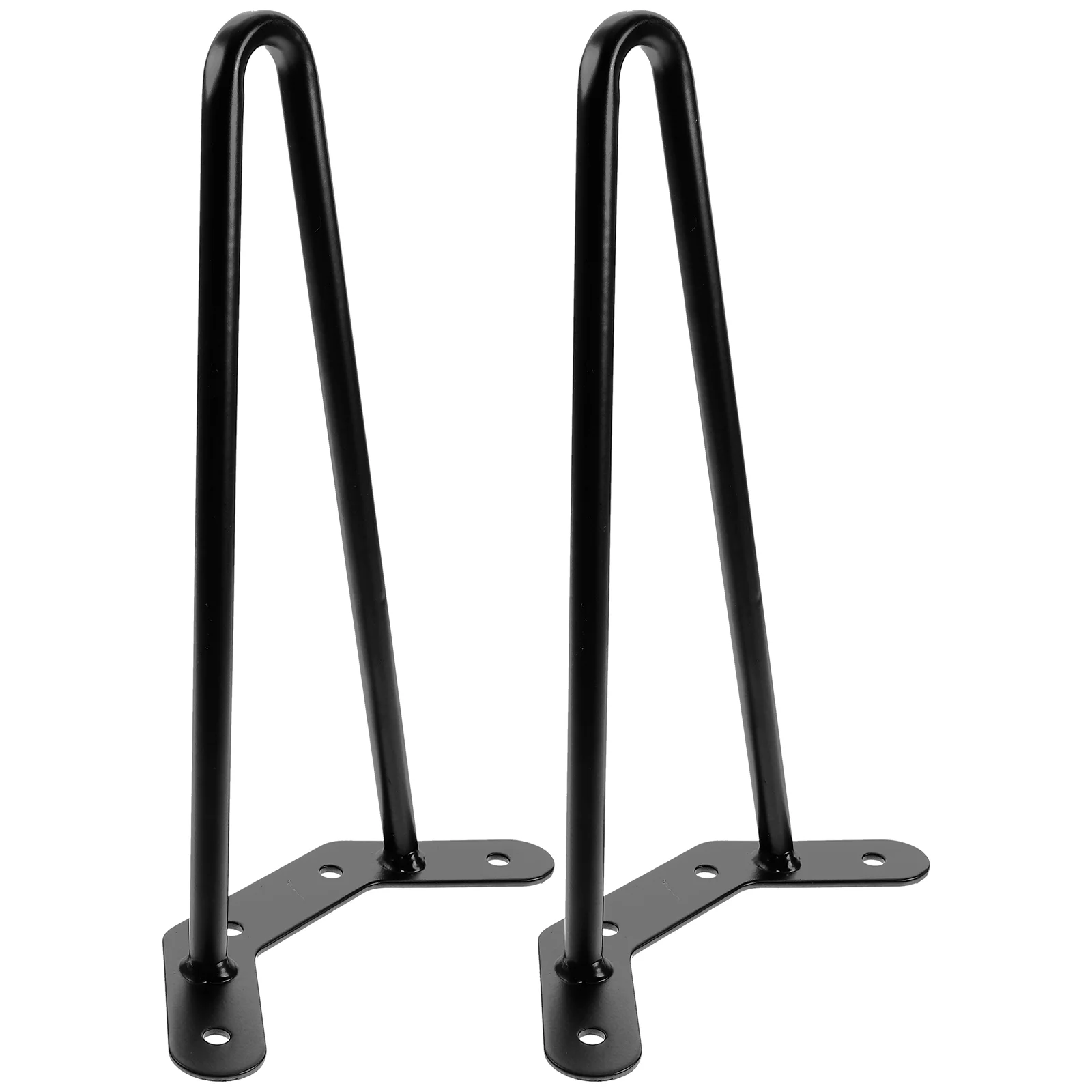 2 Pcs Desk Legs Hollow Table Base Hair Pin Metal for Hairpin Chair 2450X1560X600CM Counter Replacement Black Bench