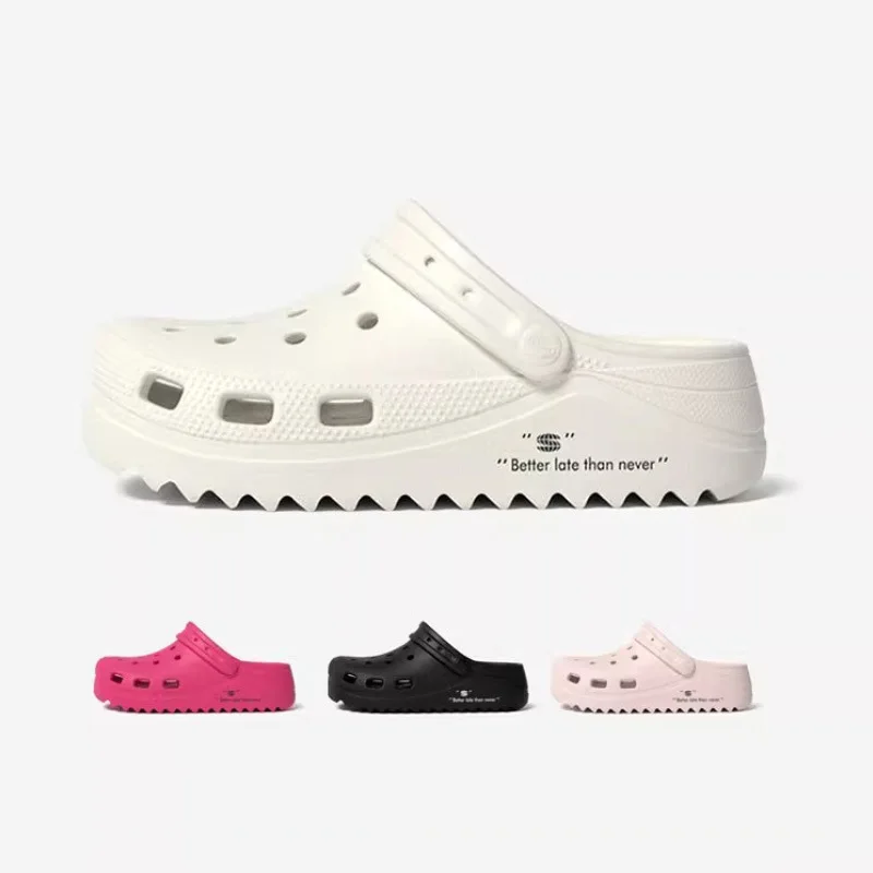 

Women Clog Slipper Sandals Cloud Summer Flip Flops Beach Slides Home House Casual Platform Shoes Flat Female hole Nurse Men Male