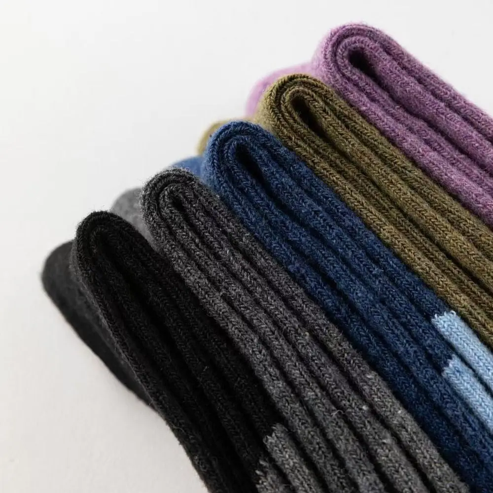 5 Pairs Soft Breathable Cotton Crew Socks Elastic Cuff Skin Friendly Mid Calf Socks Wear Resistant Jacquard Casual Ankle Socks