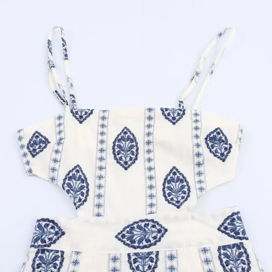 JNLEAOG Wiosna Nowa Kolekcja Damska Modna Sukienka Midi z Haftem i Wycięciami, Casualowa, Dopasowana w Talii, z Poliestru, Wyszczuplająca