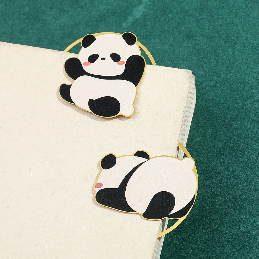 Chinese Style Panda Bookmark Tassel Pendant Retro Book Clip Metal Pagination Mark Student Gift Stationery School Office Supplies