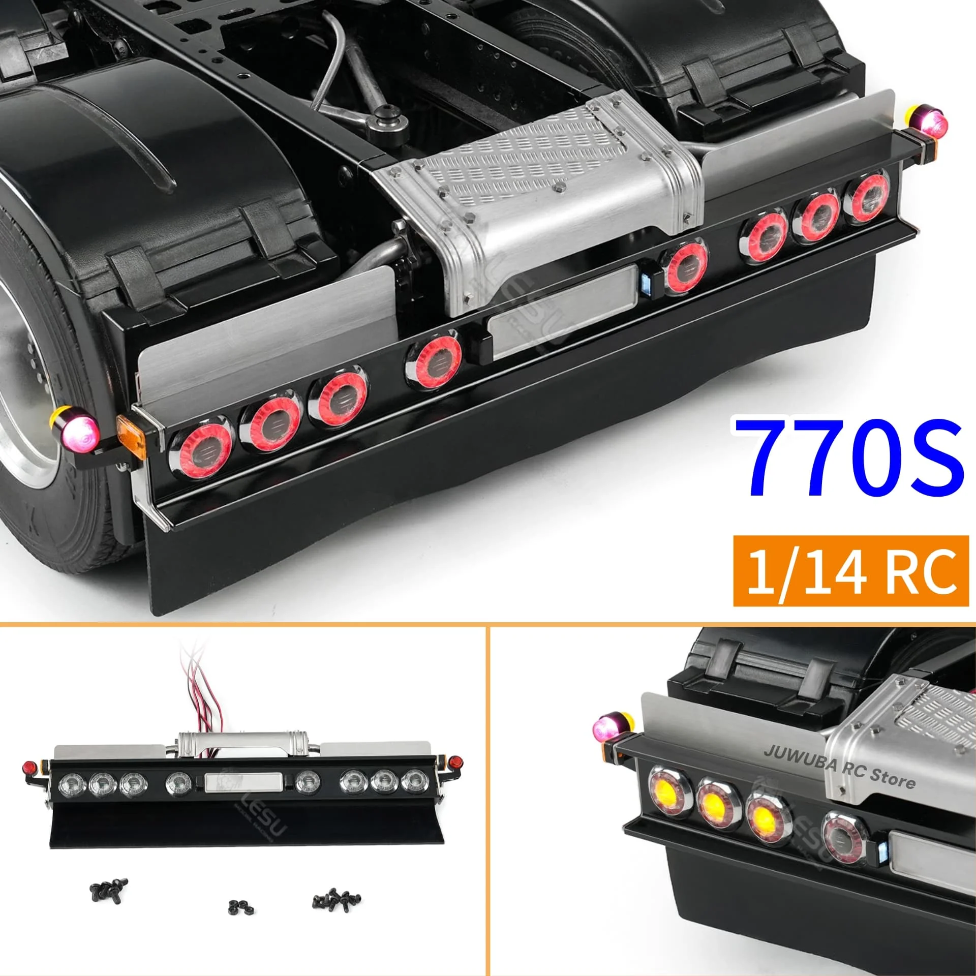 RC Truck 770S luz trasera y juego de cruces LESU S-1320 para Tamiya Scania 770S Series 1/14 RC Tactor Truck OP piezas Accesorios