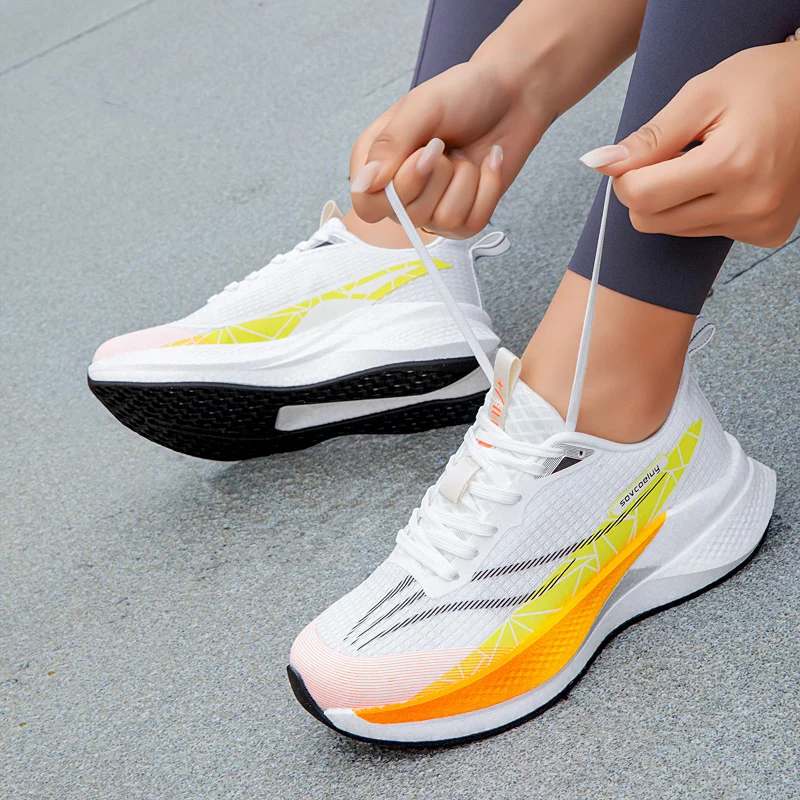 New Cushioning Running Shoes for Men Suitable Heavy Runners Lace Up Sports Women Non-slip Outdoor Athletic Male Sneakers