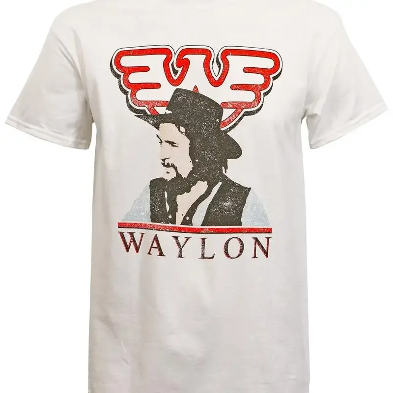 Authentisches WAYLON JENNINGS farbig bedrucktes T-Shirt S M L XL 2XL 3XL NEU