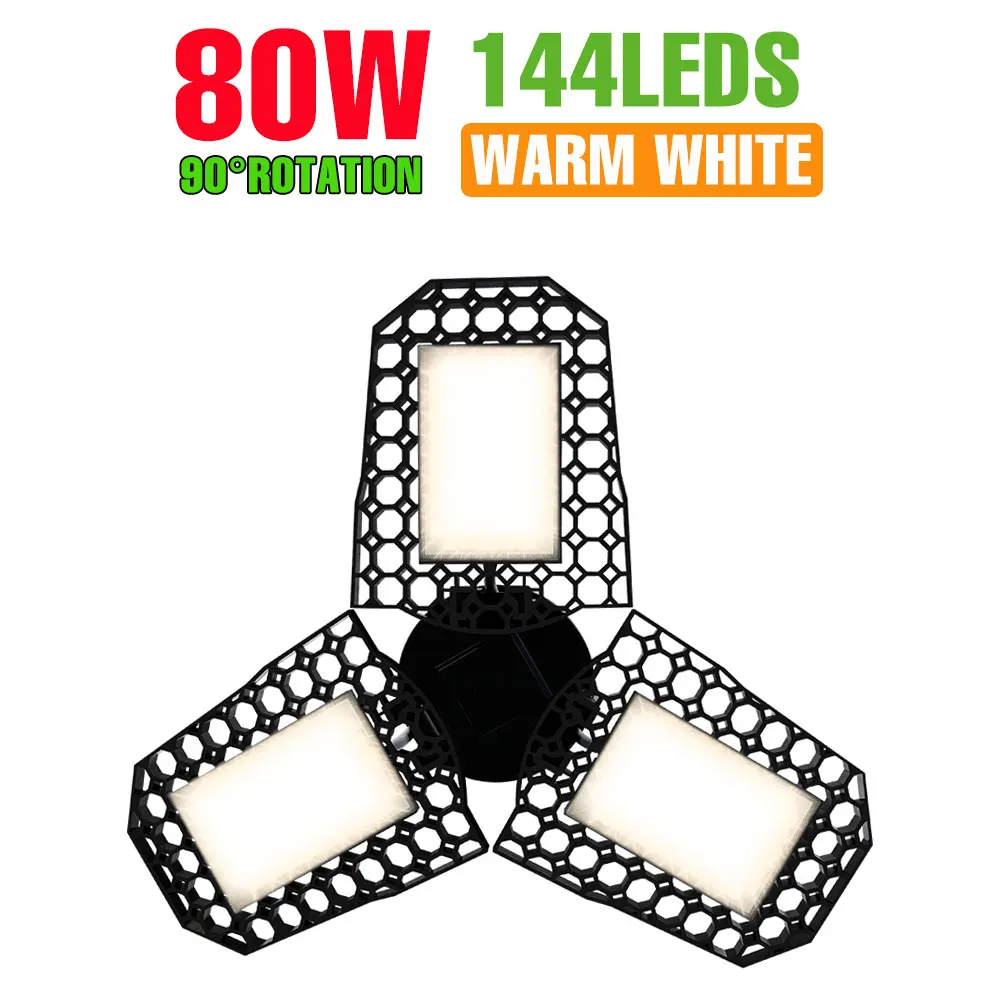 250W LED-lamp E27/E26 Lamp Garagelicht AC 220V Opvouwbaar Vervormbaar Hoogbouwlamp 110V Spotlight Thuis Magazijn Workshop Kelder