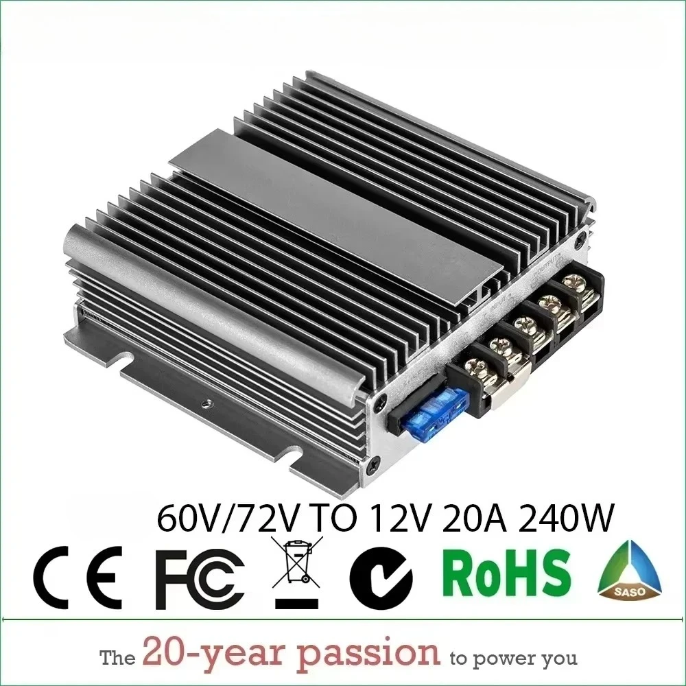 40-90V TO 12V 13.8V 20A-50A Buck DC-DC Power Converter Stabilizer 48V/60V/72V TO 12V 20A 30A Step Down Voltage Regulator CE RoHS