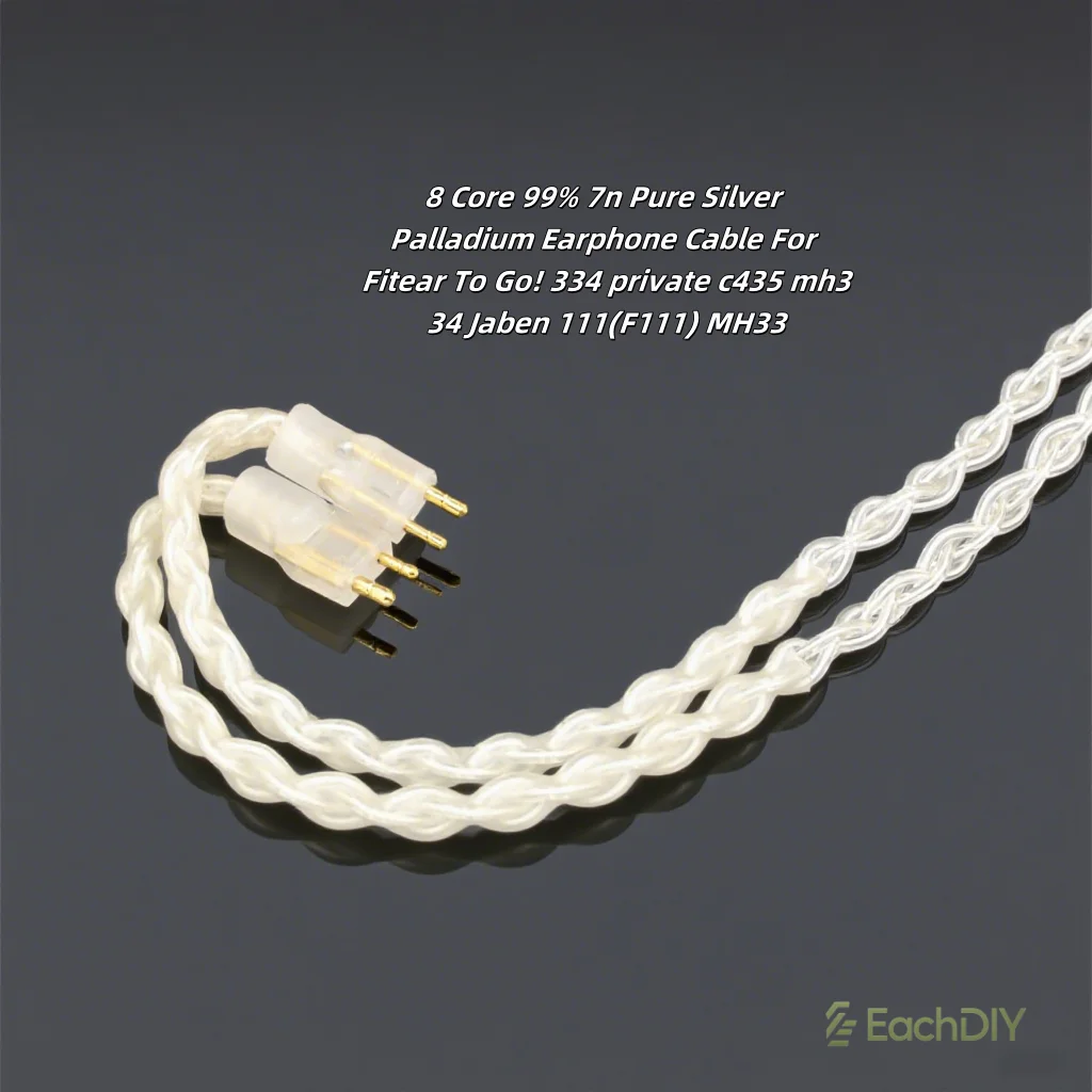 LN008404 8-жильный 99% 7n кабель для наушников из чистого серебра с накалией для Fitear To Go! 334 частный c435 mh334 Jaben 111(F111) MH33