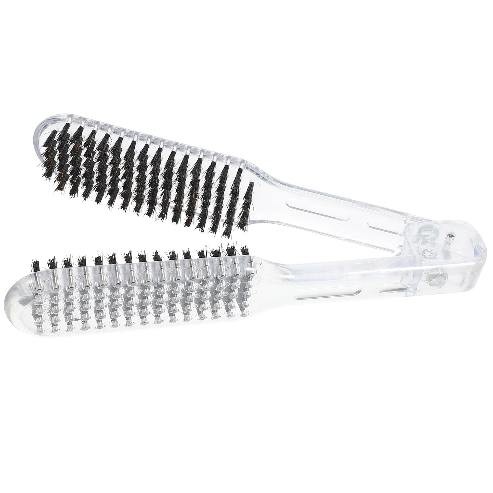 

Clamp Hair Brush Transparent Splint Comb V-shaped Straightening Ion Ironing Clip (transparent Color) Salon