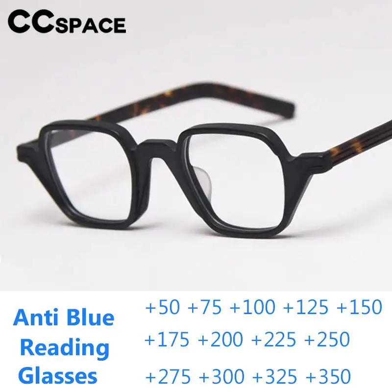 B49812 Acetate Retro Anti Blue Light Reading Glasses Casual Optical Presbyopia Eyeglasses Diopter +50+100+150+200+250+300+350