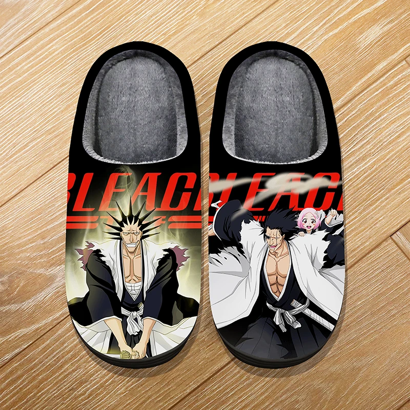 Custom Size Winter Home Warm Cartoon Slippers For Adult Kids Anime BLEACH Shihouin Yoruichi Cosplay Indoor Cute Slippers