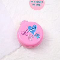 New Stitch Cartoon Folding Airbag Comb Cute Little Combs Air Cushion Comb Mirror Integrated Portable Mini Massage Hairbrush Gift
