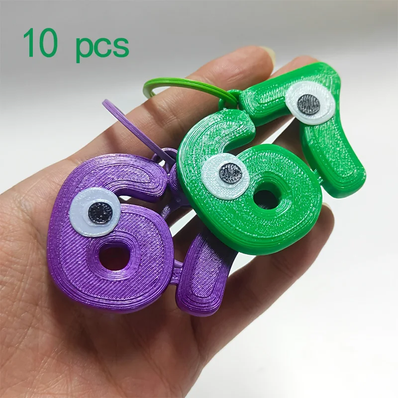 6-Piece Desktop Decoration Set 67-Partner Pendant Hanging Ornament Plastic Expressive Decorative Accessories