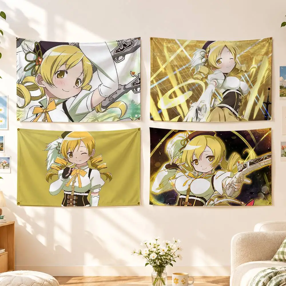Magical Girl Mami T-Tomoe  Flags Wall Hanging Background Art Banner for Bedroom Home Outdoor Decor