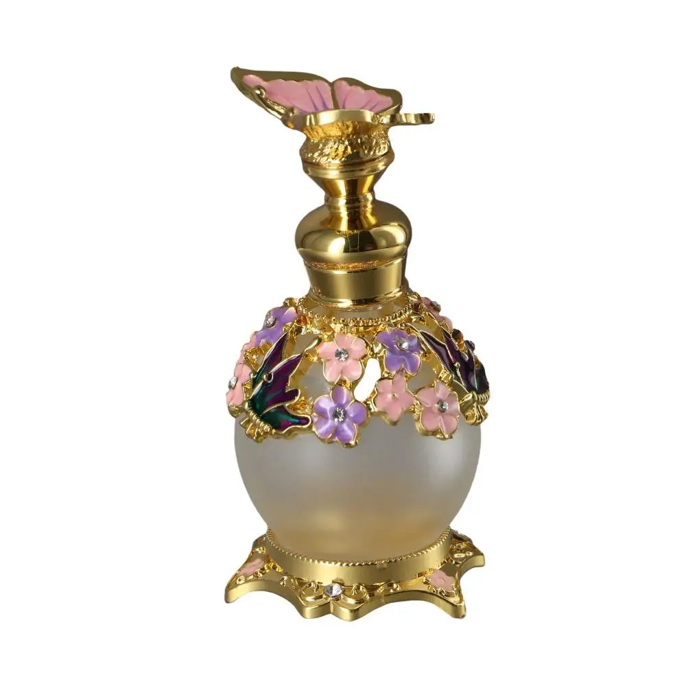 

Middle East Metal Capped Gold Butterfly Bottle Essential Oil Container Fragrance Container Empty Refillable Bottles