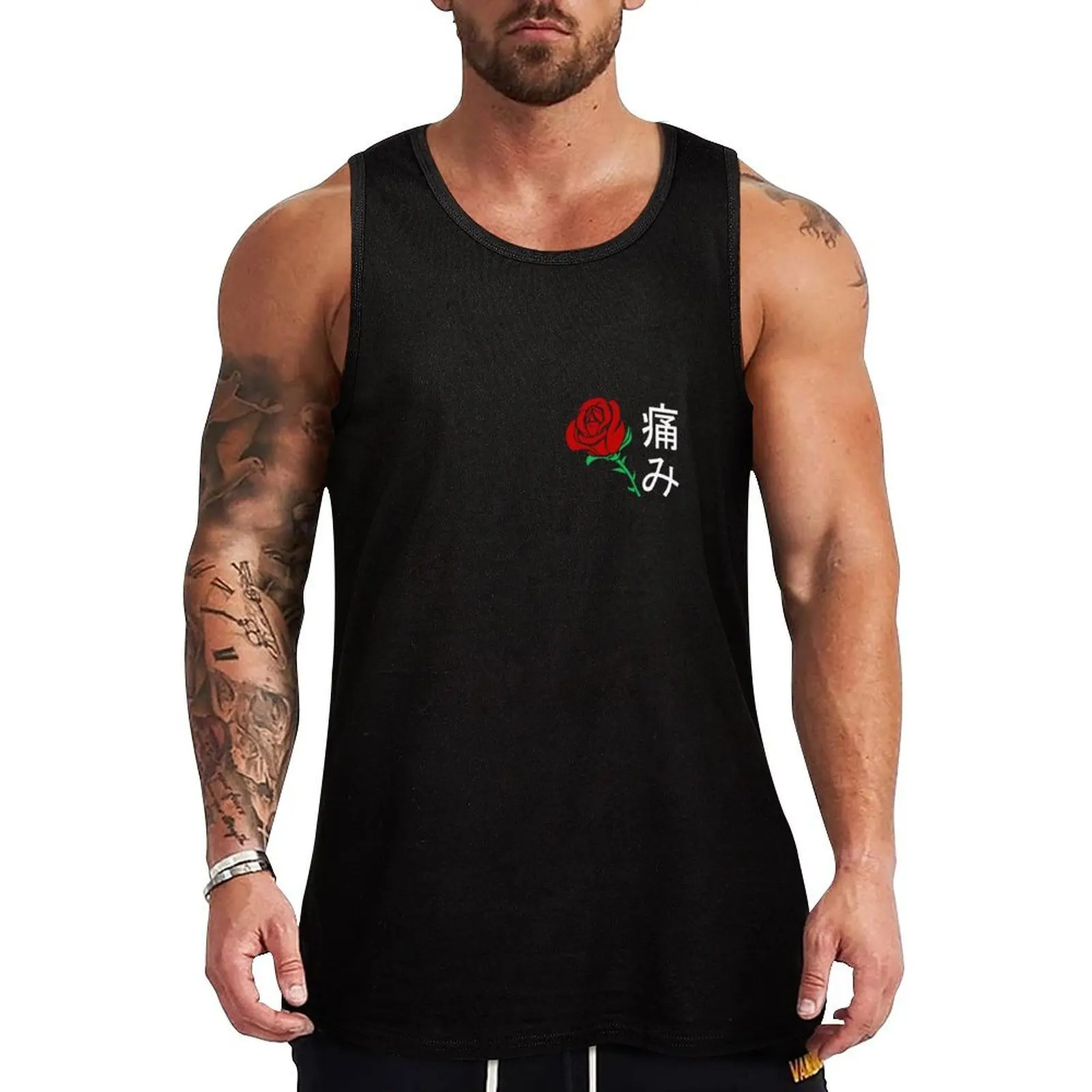 

Japanese Aesthetic Rose v2 Tank Top gym shirt man running shirt underwear Sleeveless top summer clothes men 2025