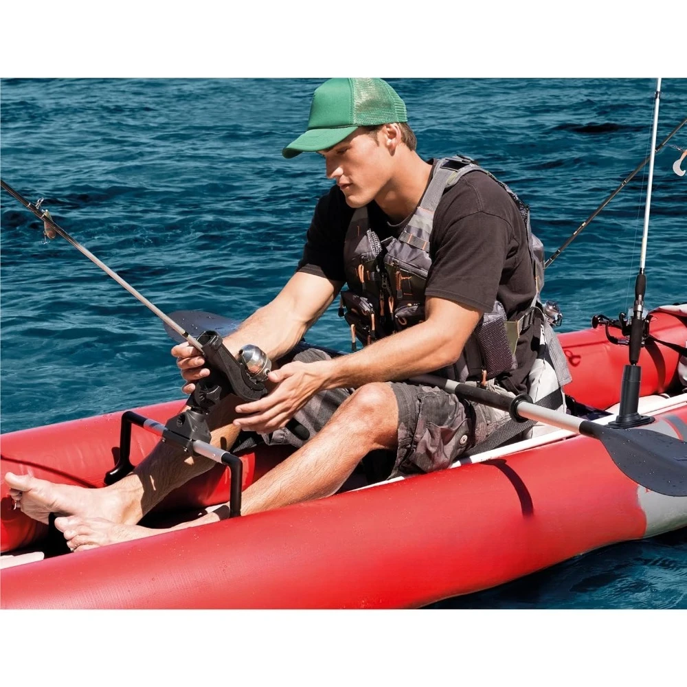 NEW 2-Person Inflatable Kayak Set: Includes Deluxe 86in Kayak Paddles&High-Output Pump–SuperTough PVC–400lb Weight Capacity