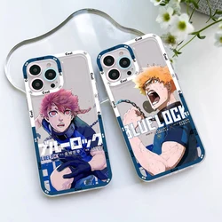 Blue Lock Anime Phone Case For iPhone 14 13 12 11 Pro Max Mini X Xs XR 6 7 8 Plus SE 2020 Transparent Case