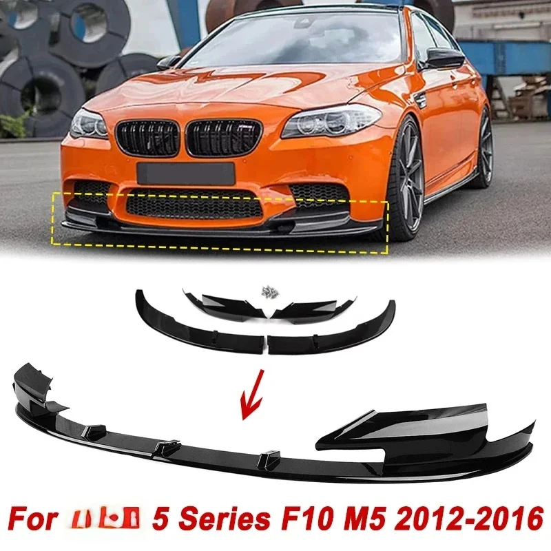 High Quality Front Bumper Guard Lip Blade Side Splitter Corner Cover Diffuser Trim Kit 5 Series F10 M5 2012-2016 Auto Exteri
