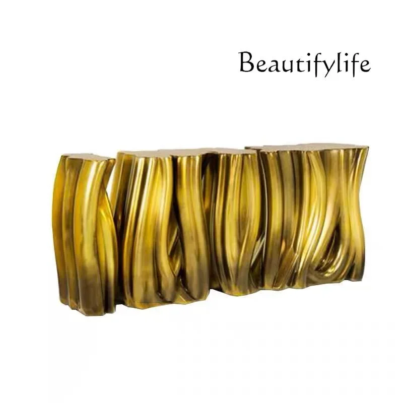 N40 Italian light luxury high-end fiberglass reinforced plastic (FRP) xuangantai villa wall decoration home end view table