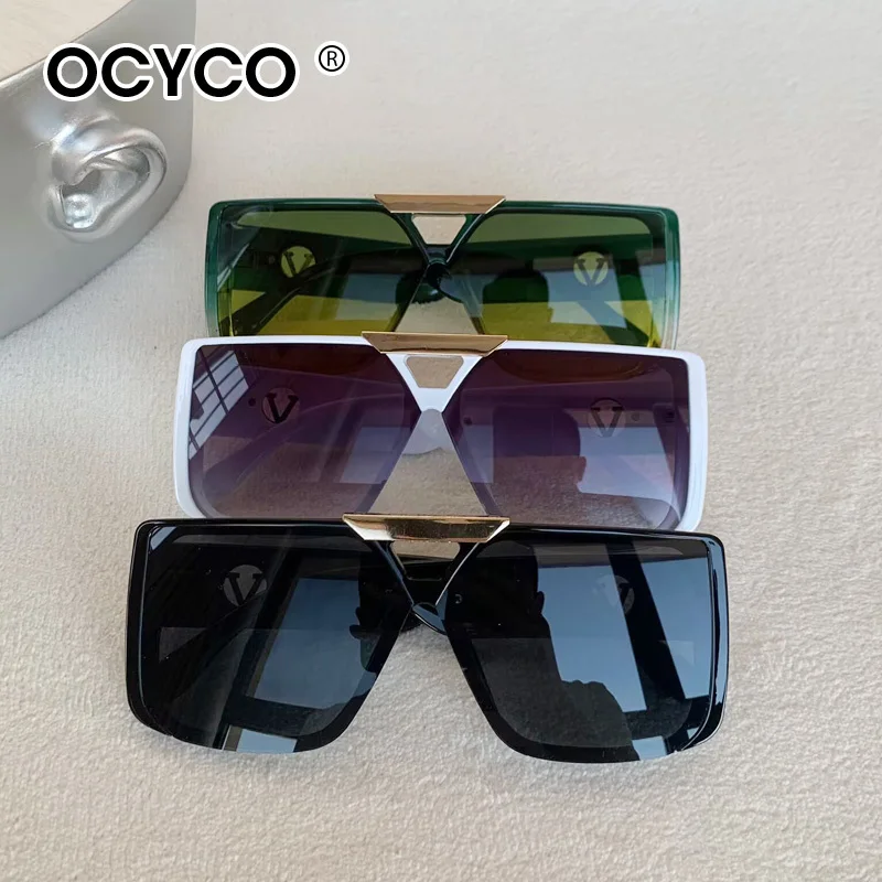 Vintage Quadratische männer Sonnenbrille Marke Designer Brief V Sonnenbrille Frauen Fahren Gläser UV400 Brillen – Detail 2