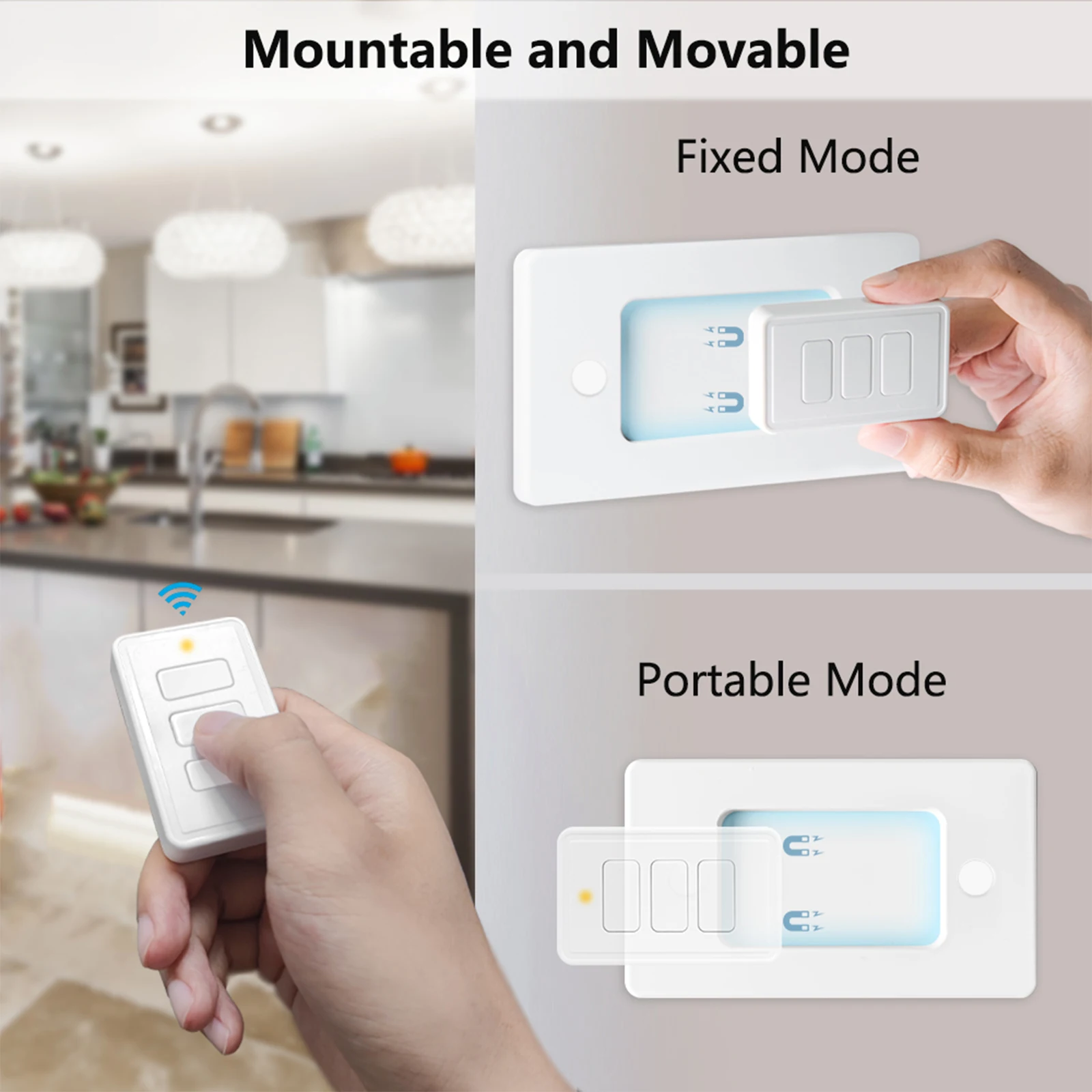 LoraTap 10A Wireless Socket Switch Relay Module RF 868Mhz Remote Control ON/OFF with Magnetic Remote Base Easy to Install