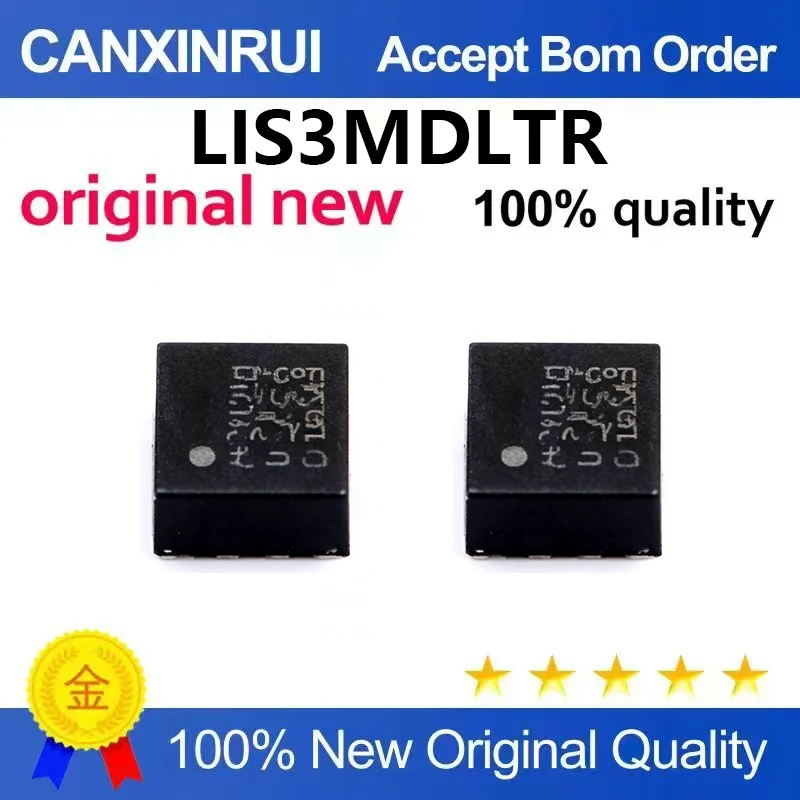 （5pcs-100pcs）Original genuine LIS3MDLTR LIS3MDL silk screen EAJ package LGA-12 3-axis magnetic sensor chip