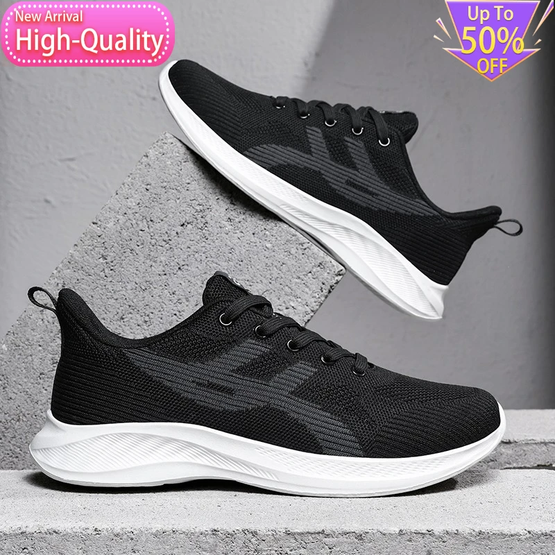 

New Summer Low Cut Mesh Mens Sports Shoes Lightweight Breathable Minimalist Outdoor Running Shoes Rebound Daily Walking Shoes