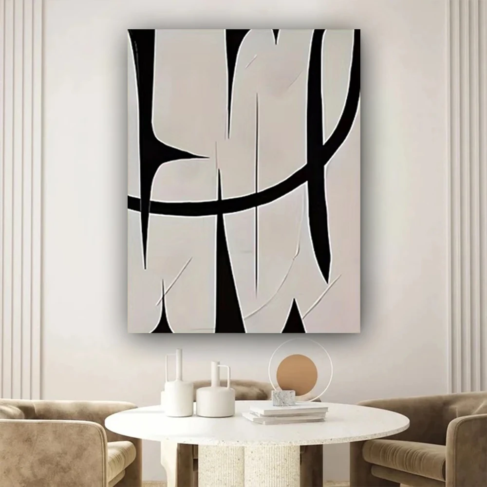 

100% Hand Painted Abstract Oil Painting Original twisted lines Wall Art Picture On Canvas Mural For Living Room Home Decor Paint