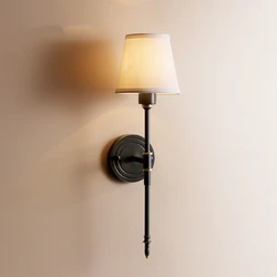 Modern Wall Lamp American All Copper Wall Lamps For living Room Bedroom Home Loft Decor Luminaire Bedside Wall Light Fixtures