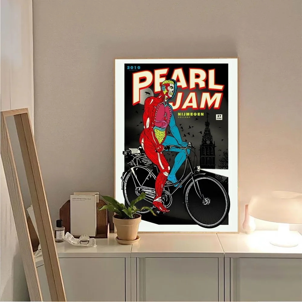 Pearl Jam Band  Poster No Framed Poster Kraft Club Bar Paper Vintage Poster Wall Art Painting Bedroom Study Stickers