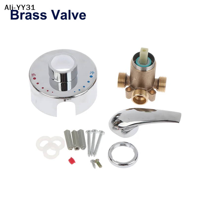 【Ya3】1 Set Wall-Mounted Mixing Valve Shower Valve Hot And Cold Switch Electric Water Heater Exposed Shower Cold And Hot Switch
