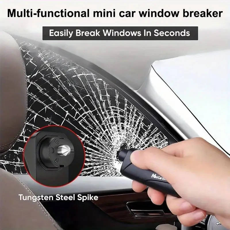 S 1pc Car Window Breaker, Keychain, Seat Belt Cutter, 3-in-1 Glass Breaker And Seat Belt Cutter, Car Emergency Escape Tools
