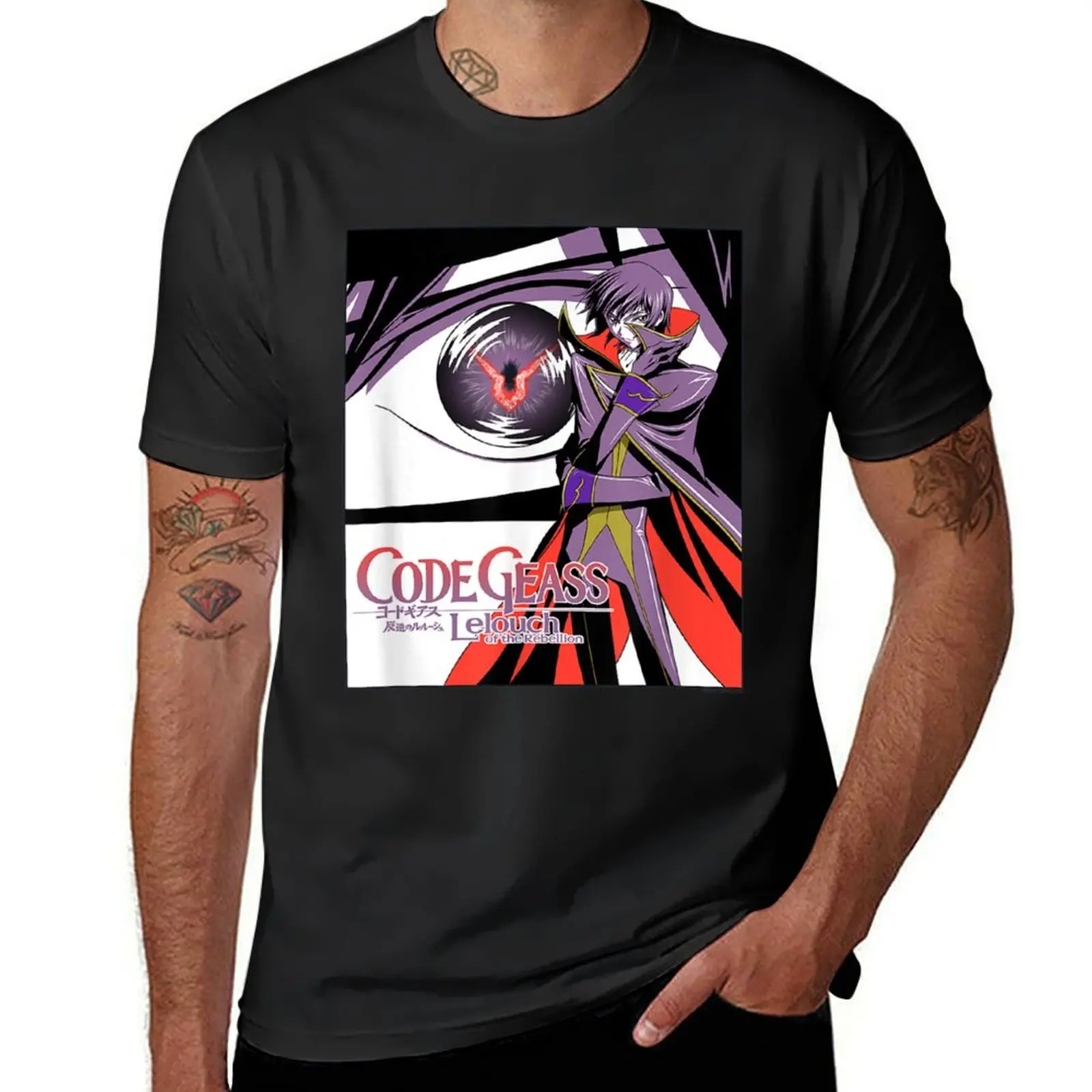 

Geass Eye T-Shirt vintage quick drying anime figures mens big and tall t shirts