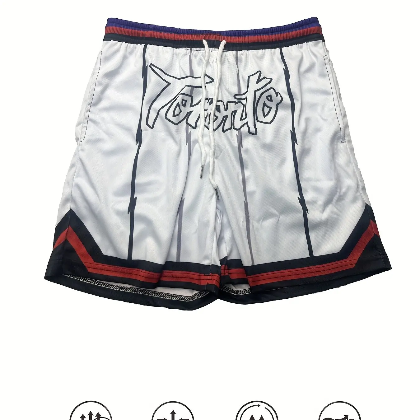 

Toronto Raptors Retro City Edition Away Basketball Shorts Men's Quick Drying Shorts Are Suitable for Daily and Training WearY2k