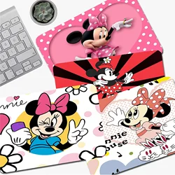 Disney minnie mouse tapete de mesa pequeno estudante mousepad computador teclado almofada jogos tapete de mesa para pc mouse tapete