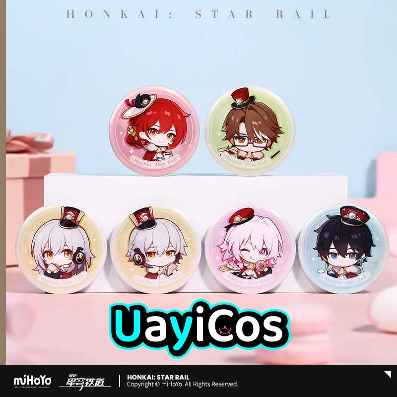 MiHoYo Official Honkai: Star Rail Aventurine Firefly Trailblazer Badge Button Brooch Pins Game Accessories Anime Toy For Kids Gi