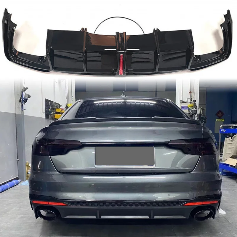 

Suitable for Audi A4 Sport Version Upgrade S4 RS4 Style Carbon Fiber Rear Bumper Tail Lip Body Kits