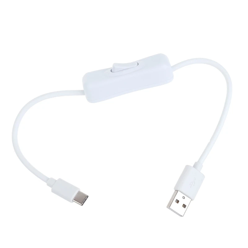 Pro malina pi 3 4 energie spínač, USB pánský na typ C pánský adaptér USB C prodloužení kabel s on/off spínač pro telefon notebook