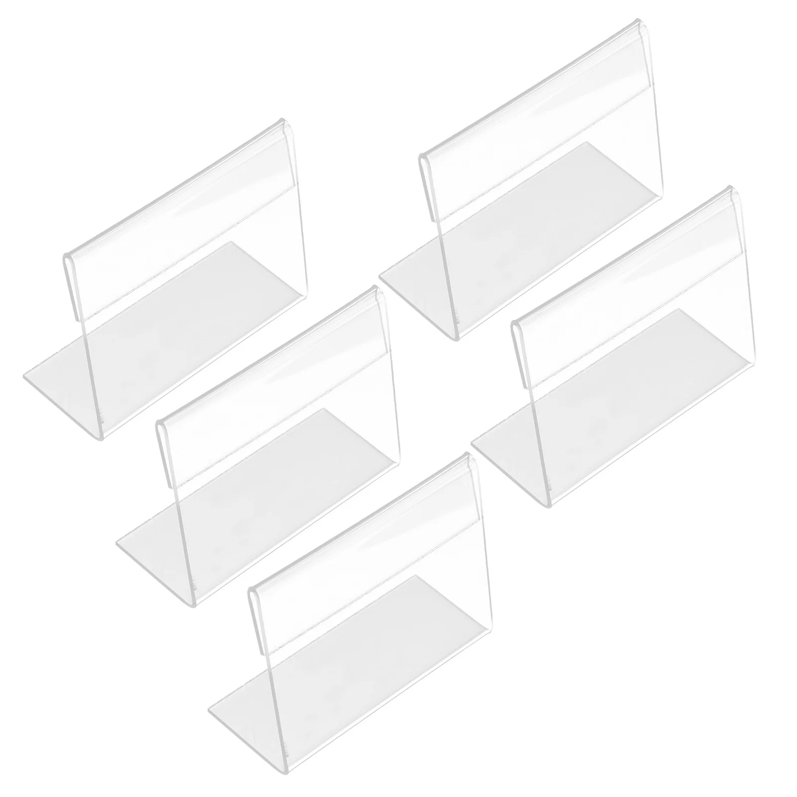 ที่วางป้ายราคาอะคริลิคทรงตัวแอล 5 ชิ้น แข็งแรง ทนทาน สำหรับร้านค้า ซูเปอร์มาร์เก็ต ร้านค้าปลีก วางบนโต๊ะ