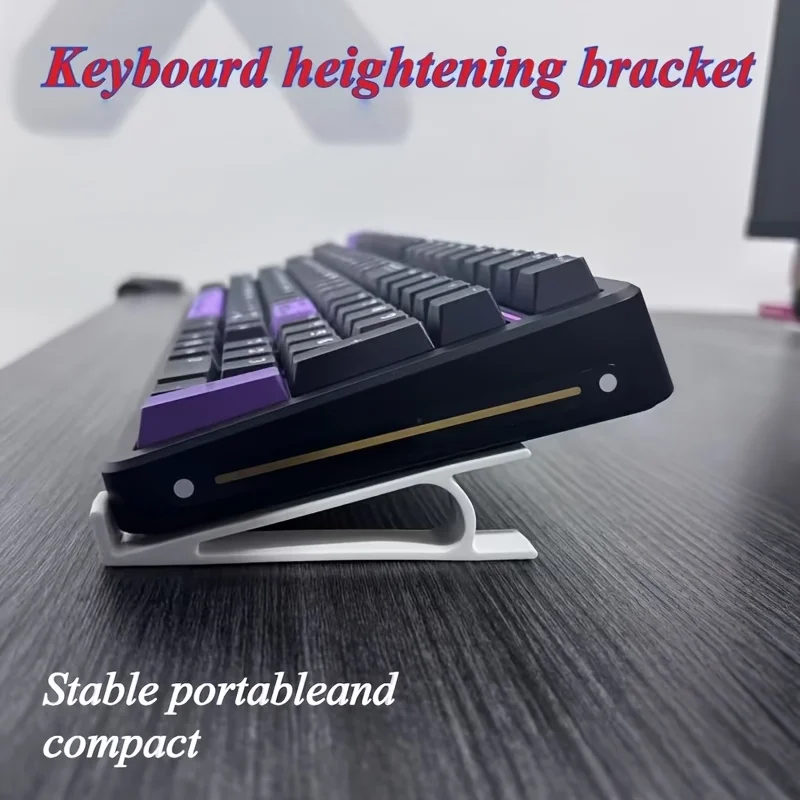 4pcs Desk Keyboard Riser Stand, Anti-Slip Ergonomic Lift Mount, Space Saver Organizer for Standard Mechanical Office Gaming