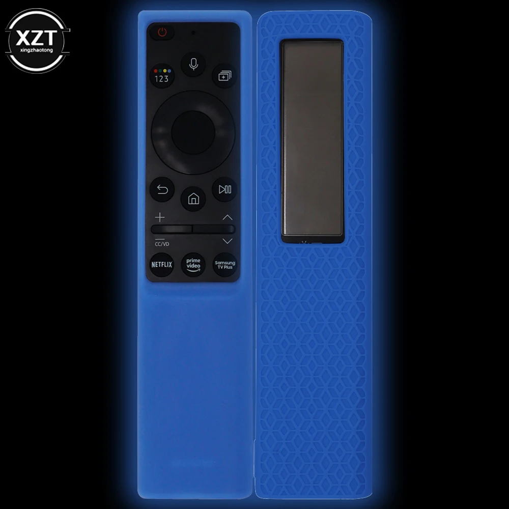 Remote Control Shell Luminous Integrated Simple Textured Silicone Protective Cover for Samsung BN59-01357F Remote Control