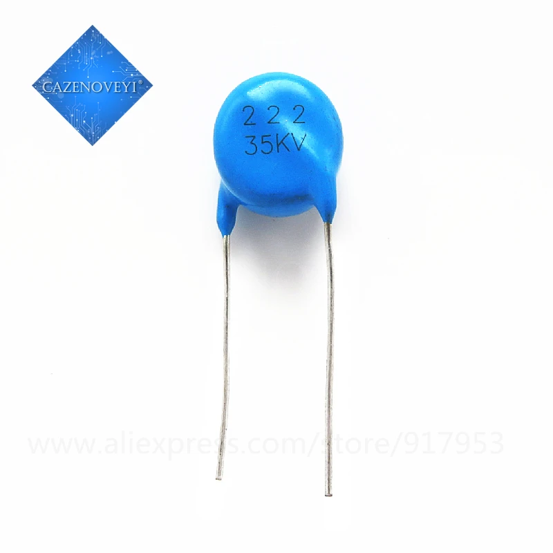 5pcs/lot High voltage ceramic chip ceramic capacitor 35KV222 35KV 222 2200P In Stock