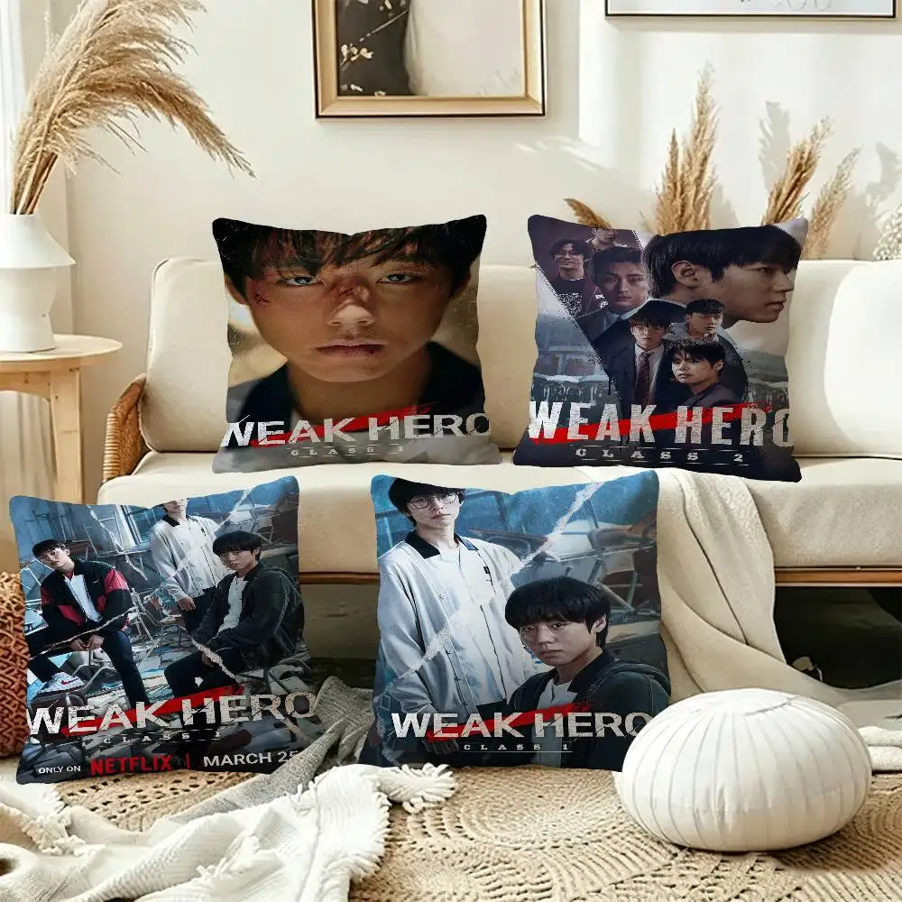 Korean Tv Series W-Weak Hero Class 1 2 Maple Design Cushion Cover Happy Autumn Harvest decor Holiday Decorati Pillow Cover