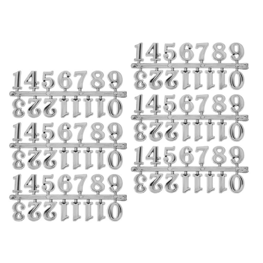 6 set Arabic Number Plaque Kit For Clock Repairing Durable Plastic Wall Clock Numerals Replacement Diy Decorative Numbers