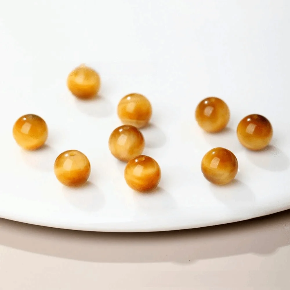 10PCS Loose Beads Tiger Eye Beads Gemstone Natural Variety Size Spacer Beads Spacer Bead Energy Stone Jewelry Making Beads