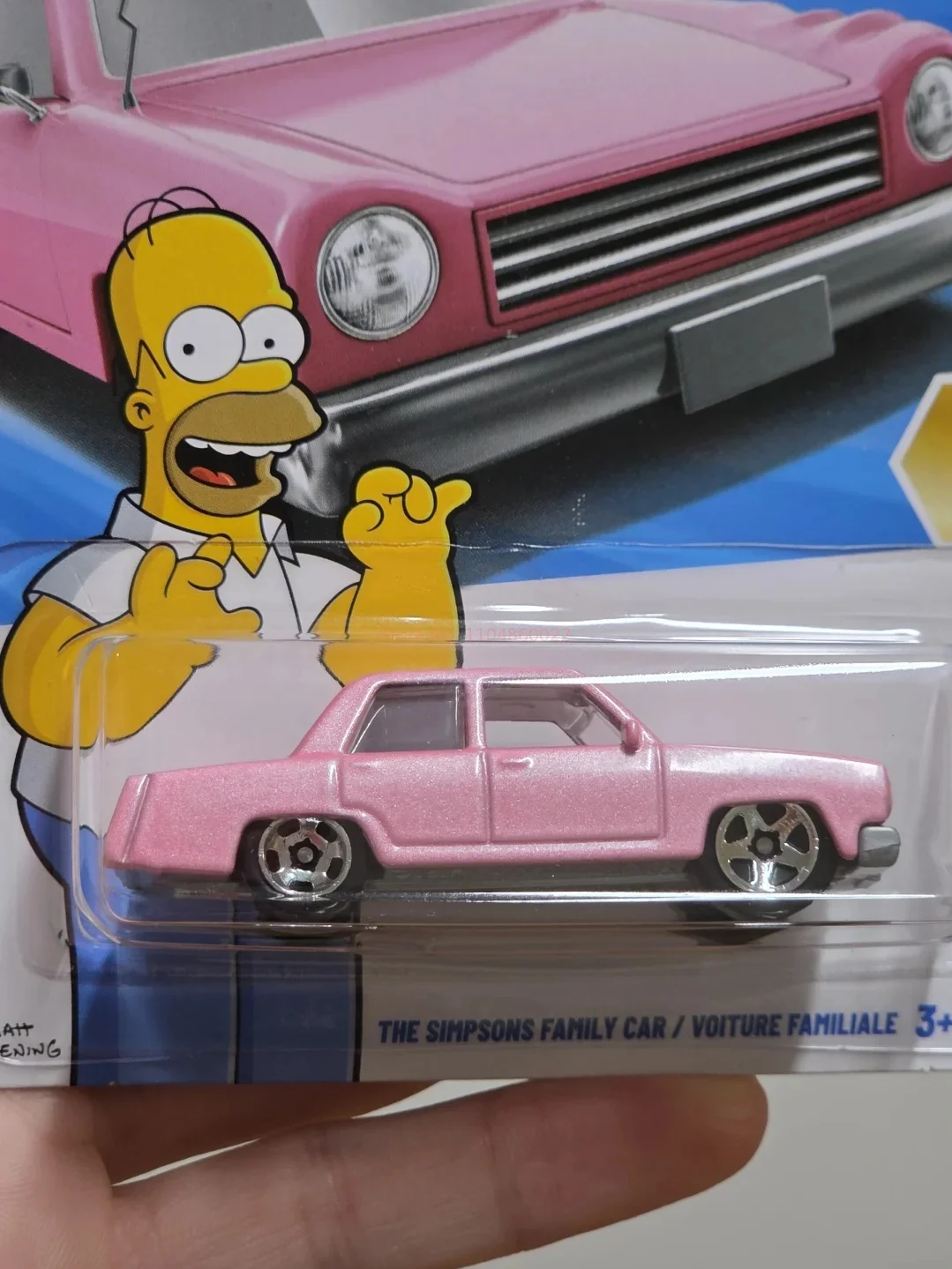 Original Hot wheels 1/64 The Simpsons Family Car Pink Alloy Diecast Toy Car 2026 E C4982 Series Collectible Vehicle For Boys