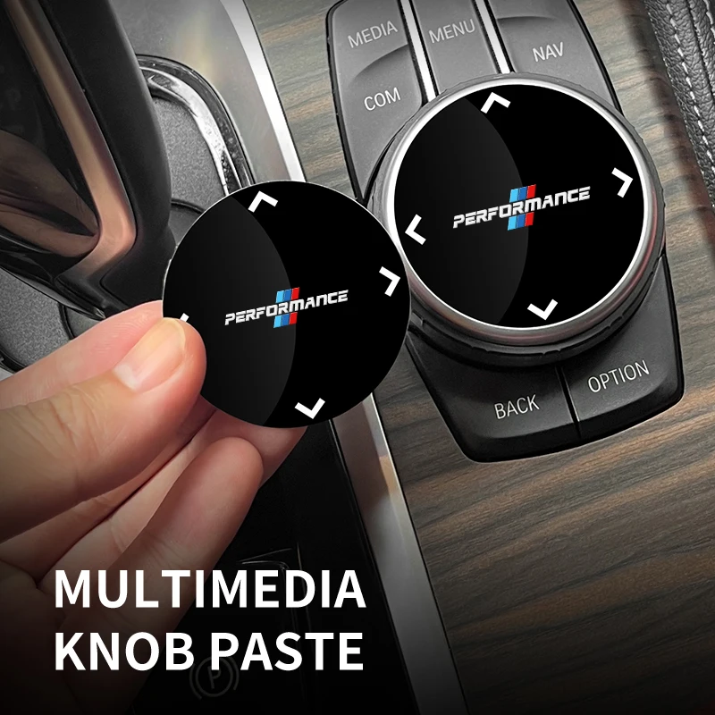 Car Multimedia Button Cover Trim Knob Sticker For BMW Performance X3 X4 X5 X6 X7 Series 3 4 5 F30 F25 G30 G32 F36 F26 F15 G01