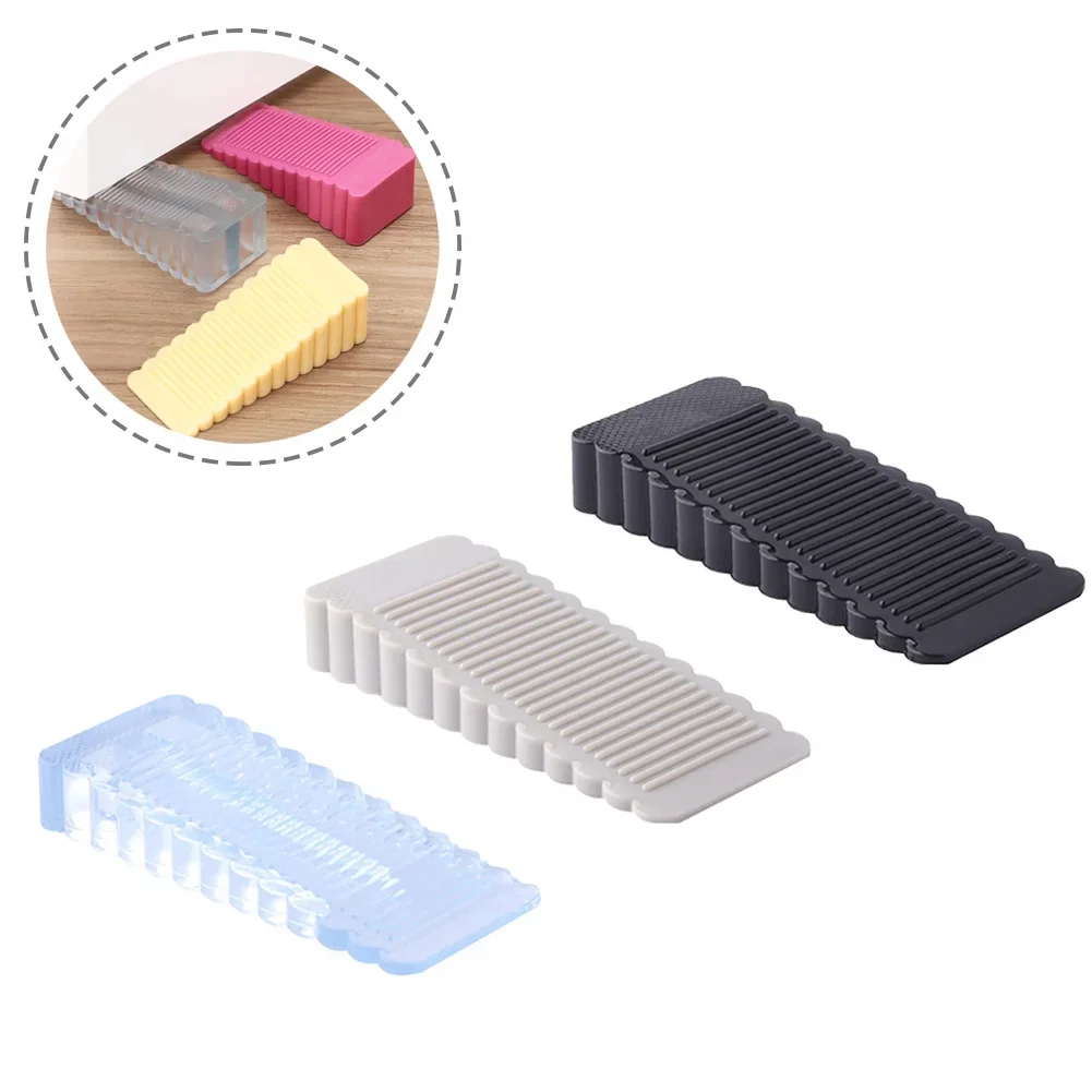 Fermaporta Fermaporta 95x40x14MM Fermo posteriore per porta Gomma PU Silicone Trasparente/grigio/nero Fermaporta Nuovo di zecca