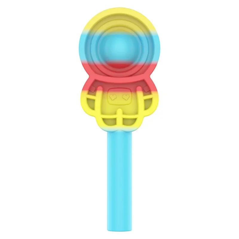 Push Bubbles Children Squeeze Toys Simple Dimple Anti-Pressure Decompression Toys Keychain Pen Cap Case Extension