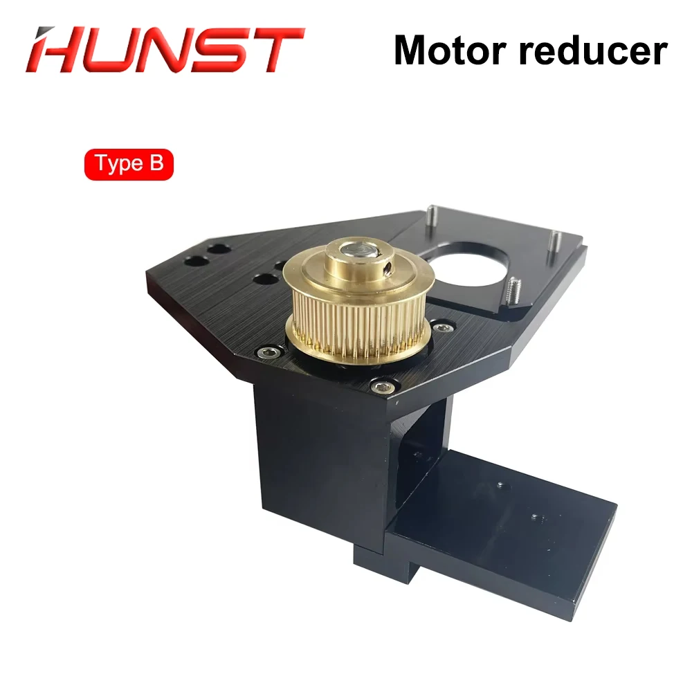 HUNST CO2 Black Motor Reducer Laser Mount Mirror 25mm Lens Integrated Mount for Laser Engraving and Cutting Machine.